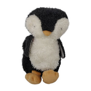 Retired Bunnies by the Bay Plush Gray Penny the Penguin missing bow